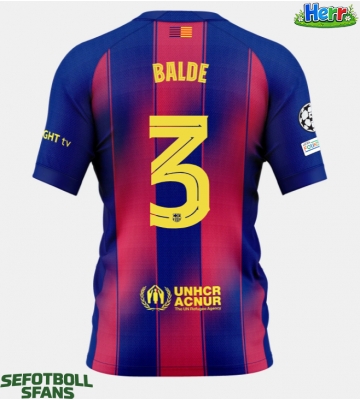 Barcelona Alejandro Balde #3 Hemmatröja 2025-26 Kortärmad